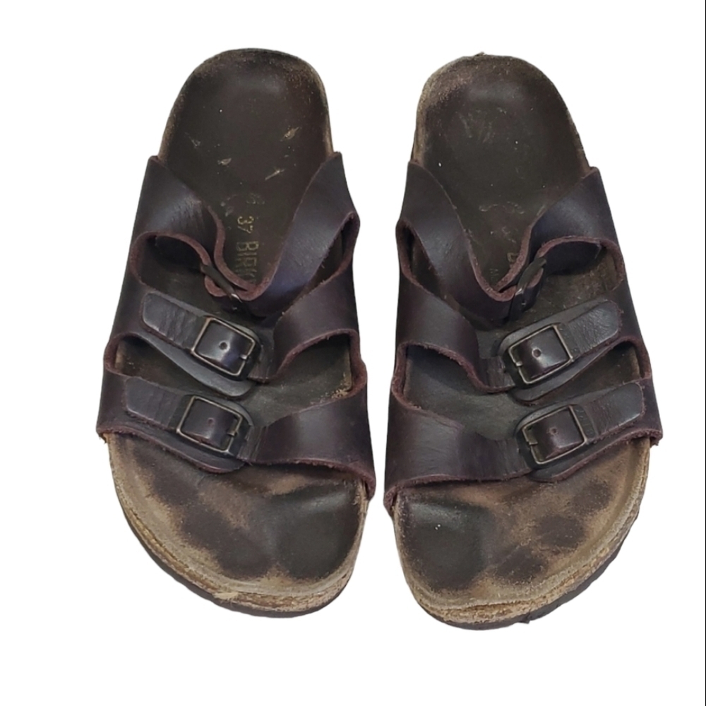 Birkenstock Women Florida Triple strap Sandals shoes sz 37 US 6